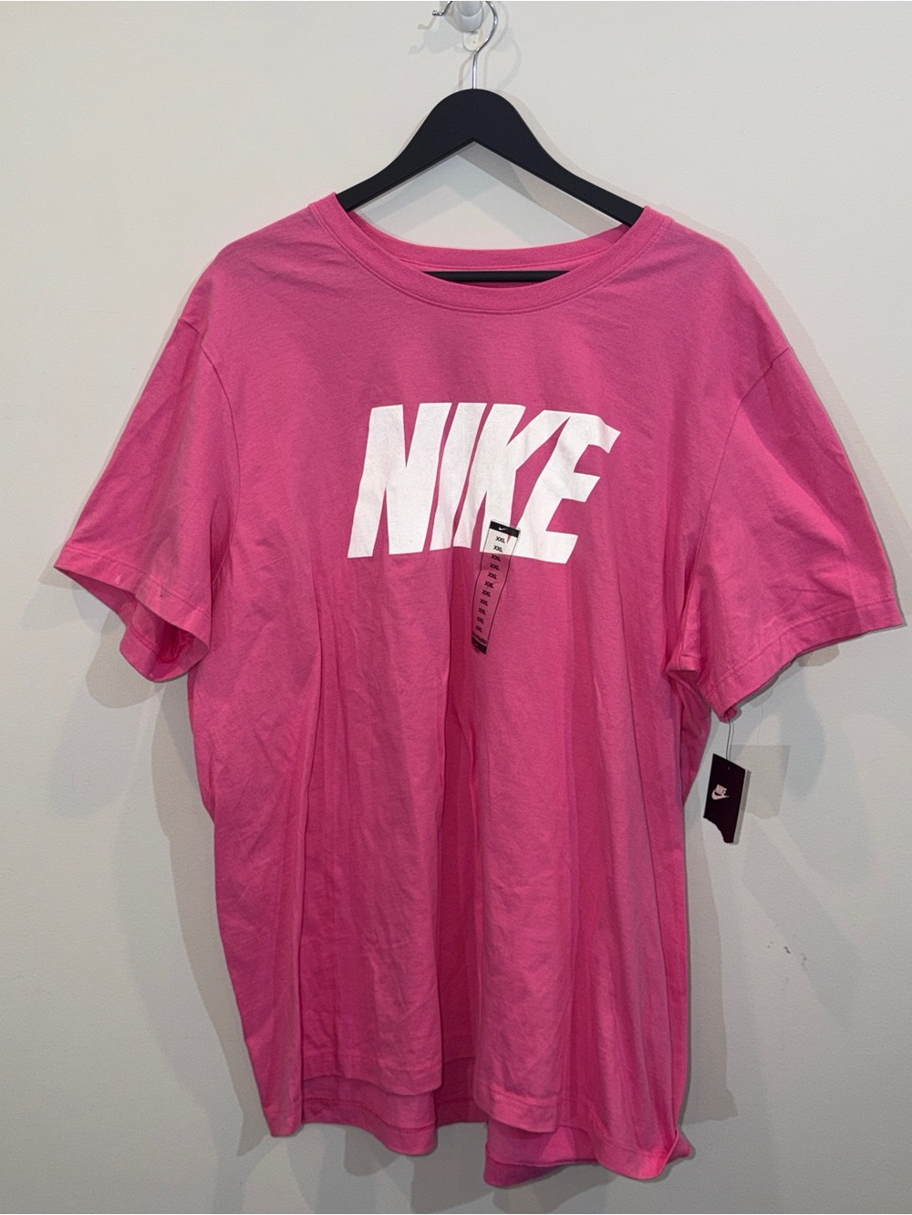 Nike Hot Pink Crewneck Tee with White Swoosh